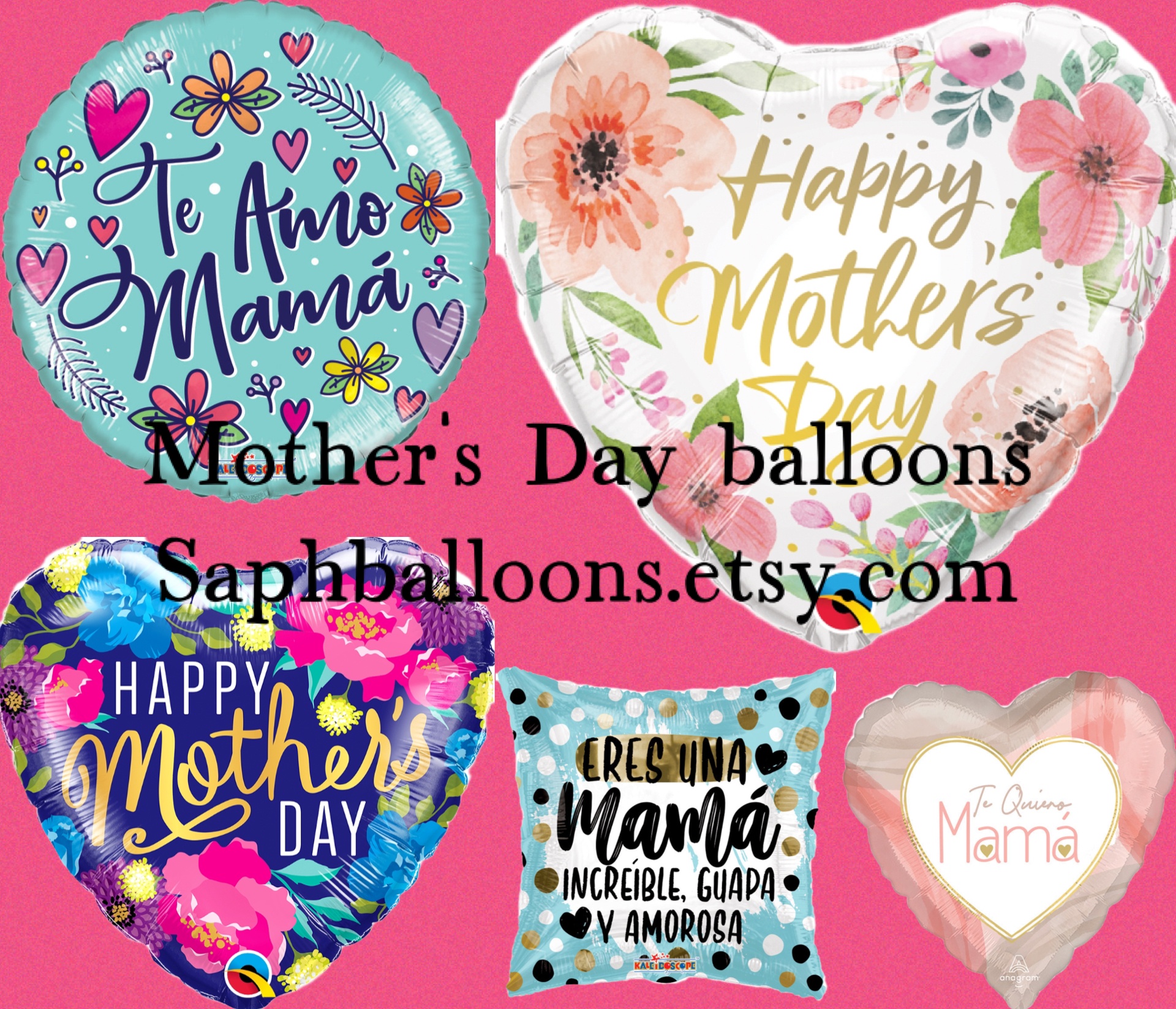 yellow pink and blue balloons
